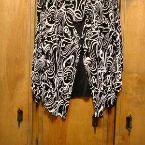 Black and white blouse